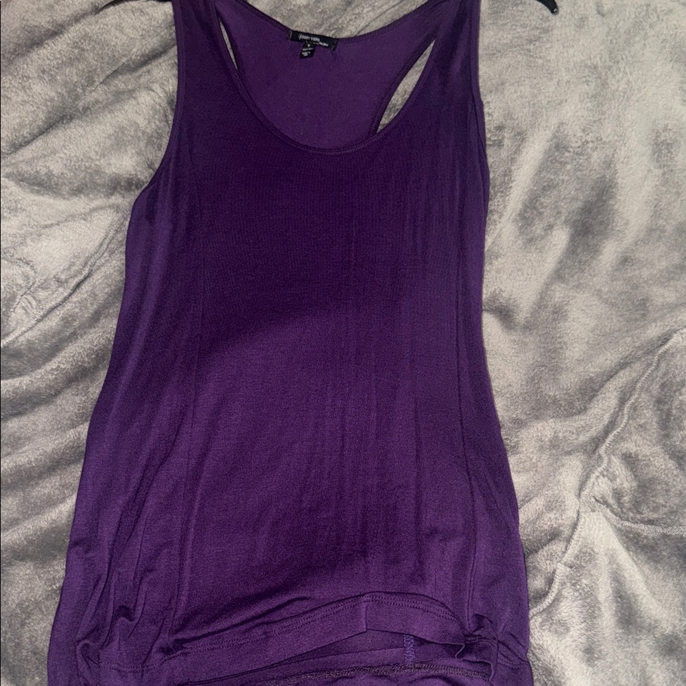 Joan Vass Deep Purple Tank Top